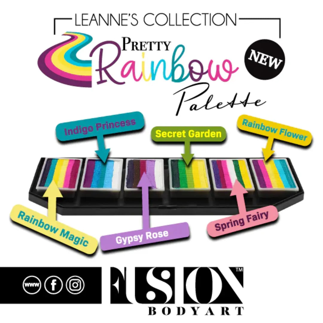 Fusion Body Art Leanne's Pretty Rainbow Face Painting Palette