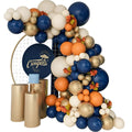 Navy, Orange & Gold Balloon Garland Kit – Graduation & Party Décor