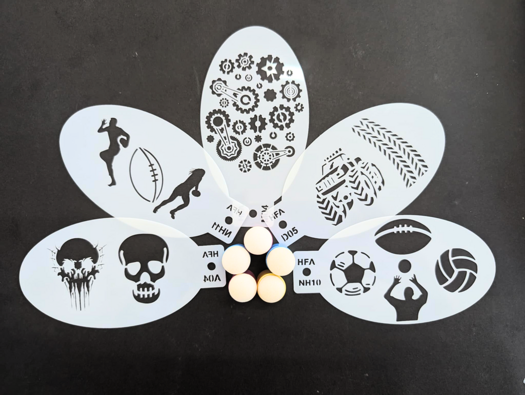 Rough and Tumble Face Painting Stencil Bundle